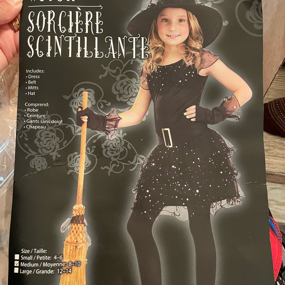 Girls Glitter Witch Costume